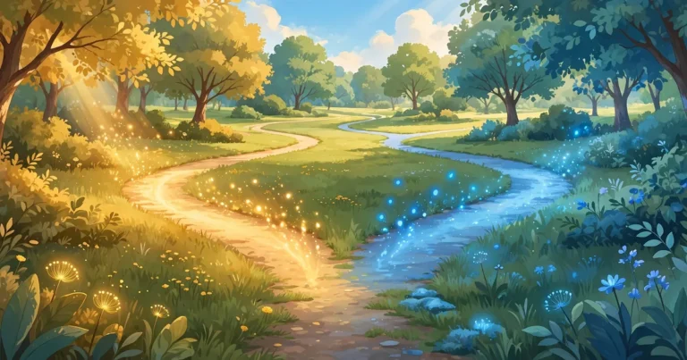 Yes Or No Questions To Ask The Magic 8 Ball: path forking two ways in a sunny park